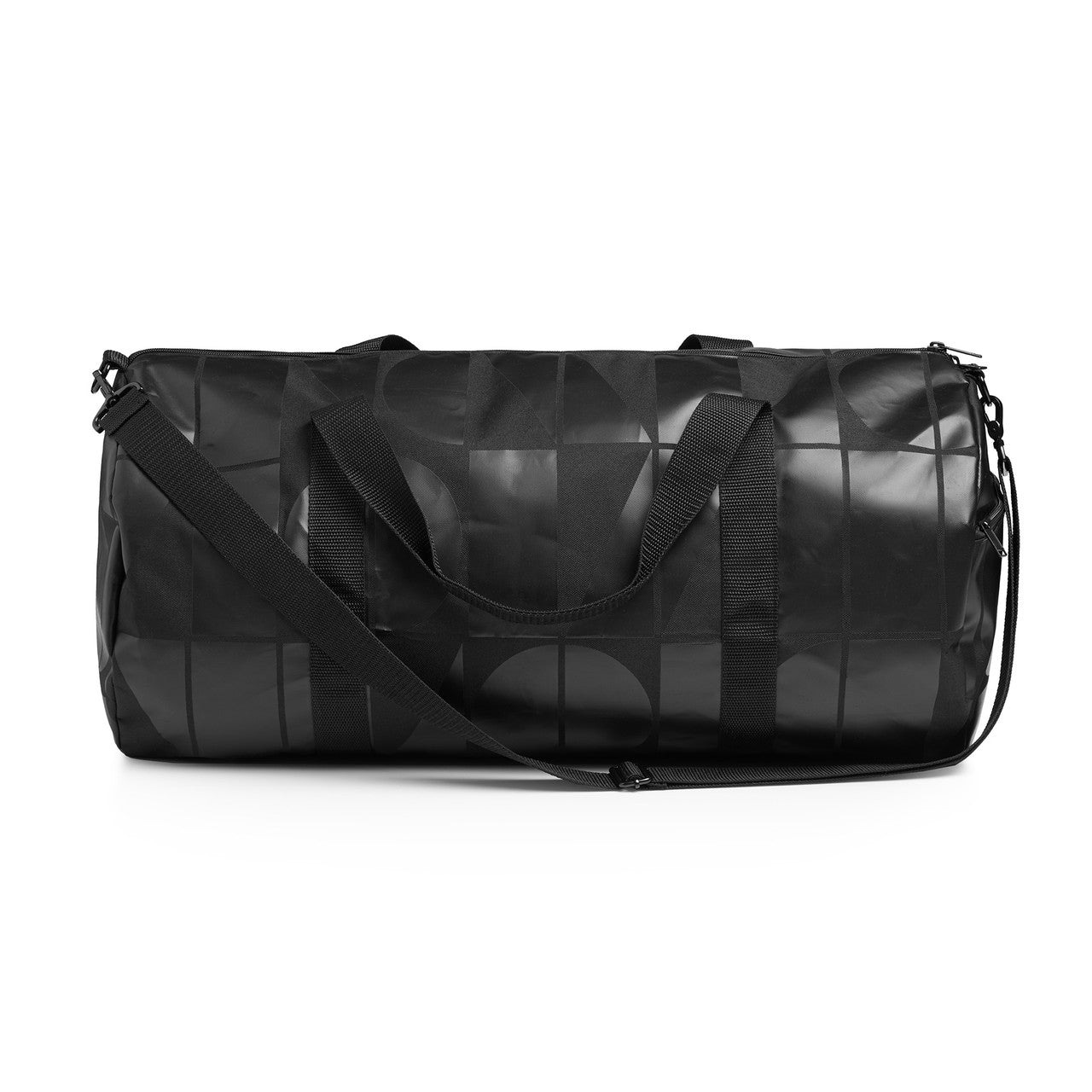 Area Pattern Duffel Bag - Black